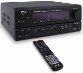 Pyle Wireless Bluetooth Power Amplifier System-420W 5.1 Channel Home Theater Surround Sound Audio Stereo Receiver Box w/RCA,AUX,Mic w/Echo,Remote,Support HDMI-For Subwoofer Speaker-Pyle PT588AB AV receiver,surround receiver,home theater amplifier,