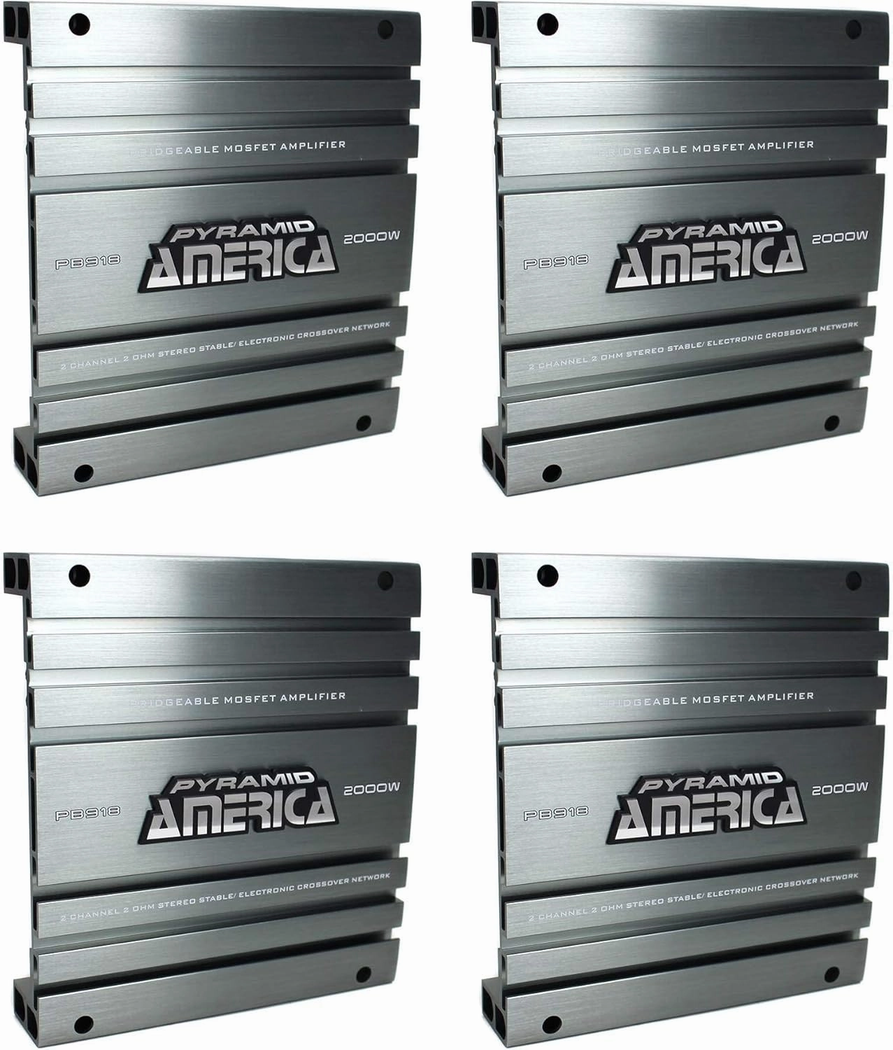 Pyramid PB918 2000W 2 Channel Car Audio Amplifier Power Amp Bridgeable (4 Pack) power amplifier,stereo amp,hi-fi power amp,