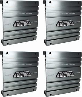 Pyramid PB918 2000W 2 Channel Car Audio Amplifier Power Amp Bridgeable (4 Pack) power amplifier,stereo amp,hi-fi power amp,