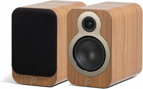 Q Acoustics 3020c Bookshelf Speakers Pair Pin Oak - 2-Way Reflex Enclosure Type, 4.75" Bass Driver, 0.9" Tweeter - Stereo Speakers/Passive Speakers for Home Theater Sound System bookshelf speakers,compact stereo speakers,hi-fi shelf speakers,