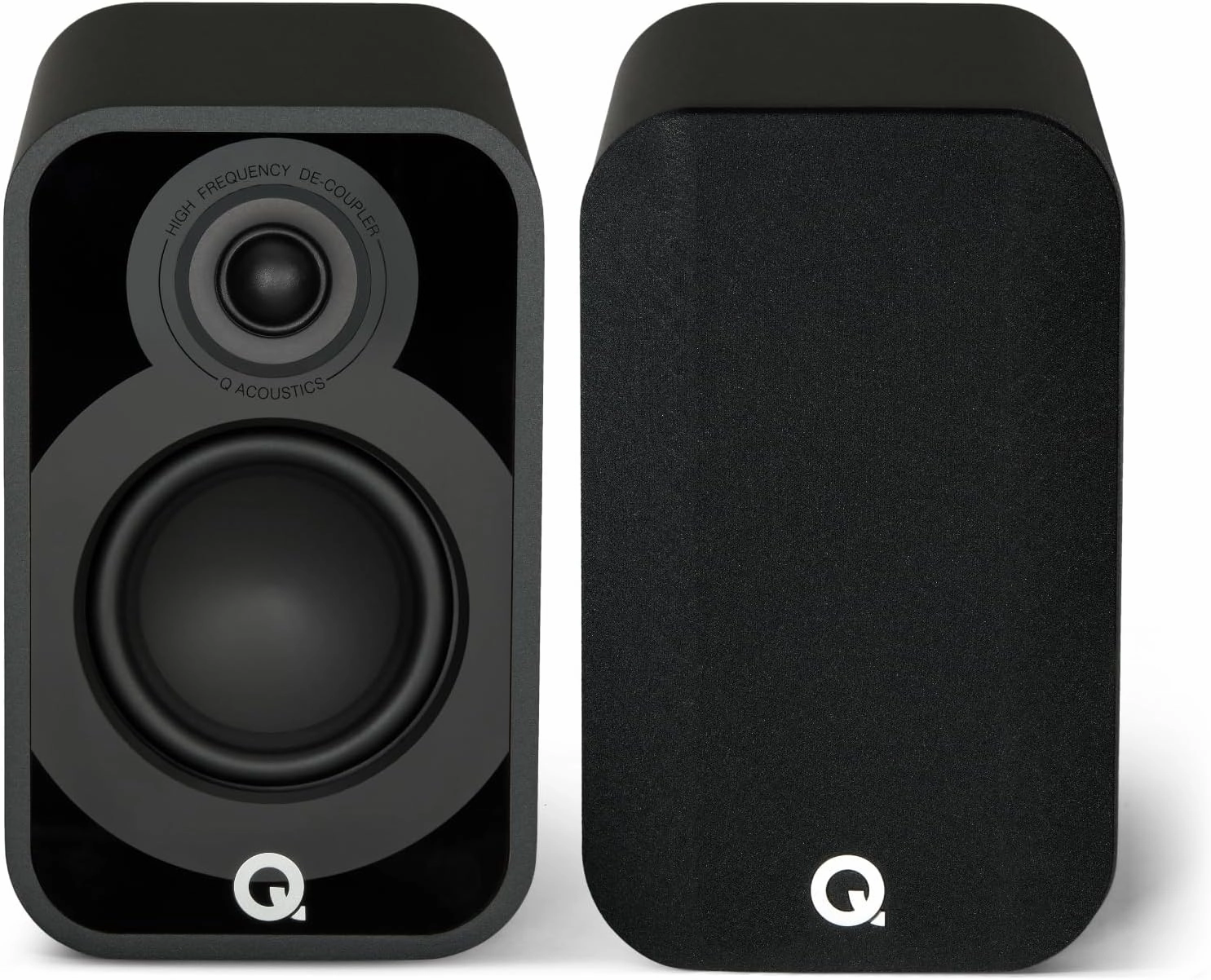 Q Acoustics 5010 Compact Bookshelf Speakers Pair Satin Black - 4.5" Mid/Bass Driver, 1" Tweeter - Stereo System for Home Theater Entertainment Center, Surround Sound TV/Record Player bookshelf speakers,compact stereo speakers,hi-fi shelf speakers