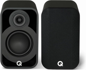 Q Acoustics 5010 Compact Bookshelf Speakers Pair Satin Black - 4.5" Mid/Bass Driver, 1" Tweeter - Stereo System for Home Theater Entertainment Center, Surround Sound TV/Record Player bookshelf speakers,compact stereo speakers,hi-fi shelf speakers
