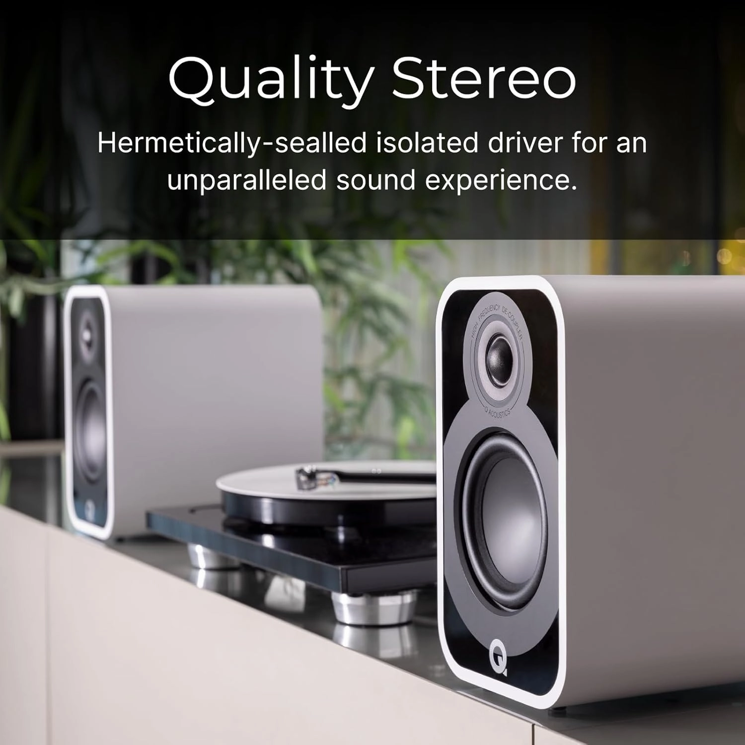 Q Acoustics 5020 Bookshelf Speakers Pair Santos Rosewood - 5" Mid/Bass Driver, 1" Tweeter - Stereo System for Home Theater Entertainment Center, Surround Sound System for TV/Record Player
