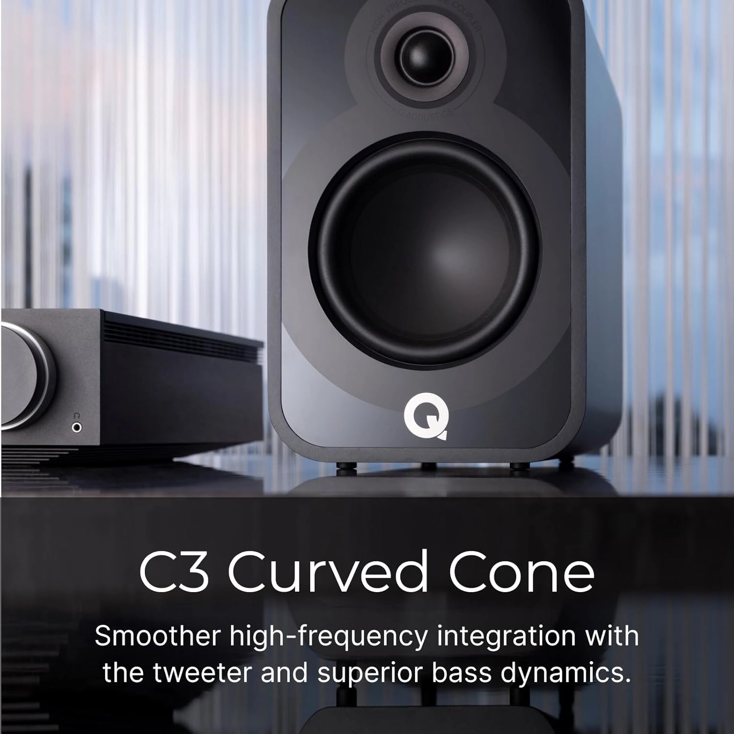 Q Acoustics 5020 Bookshelf Speakers Pair Santos Rosewood - 5" Mid/Bass Driver, 1" Tweeter - Stereo System for Home Theater Entertainment Center, Surround Sound System for TV/Record Player