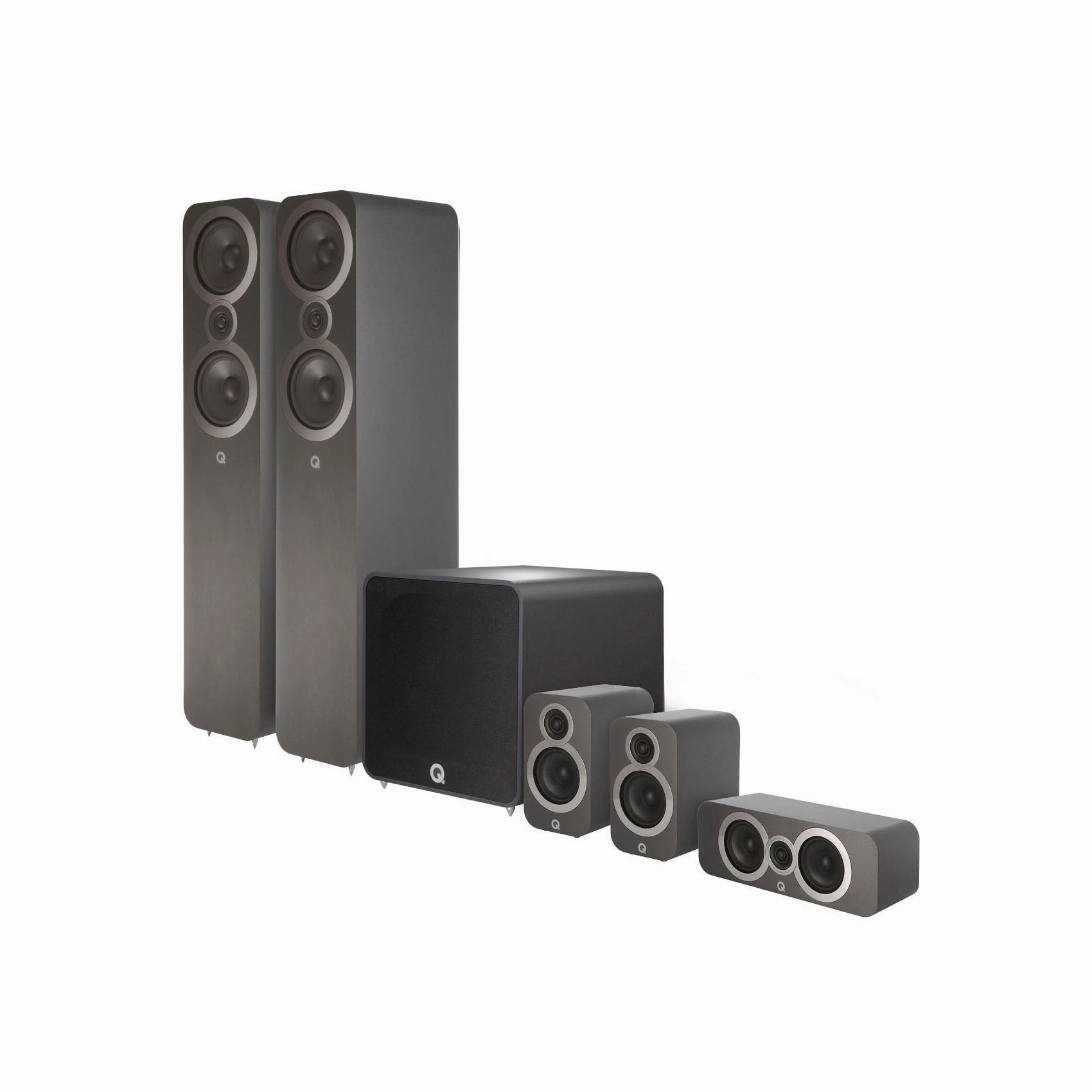 Q Acoustics Q 3050i 5.1 Plus Cinema Pack Subwoofers,Low-frequency Drivers,Bass Bins