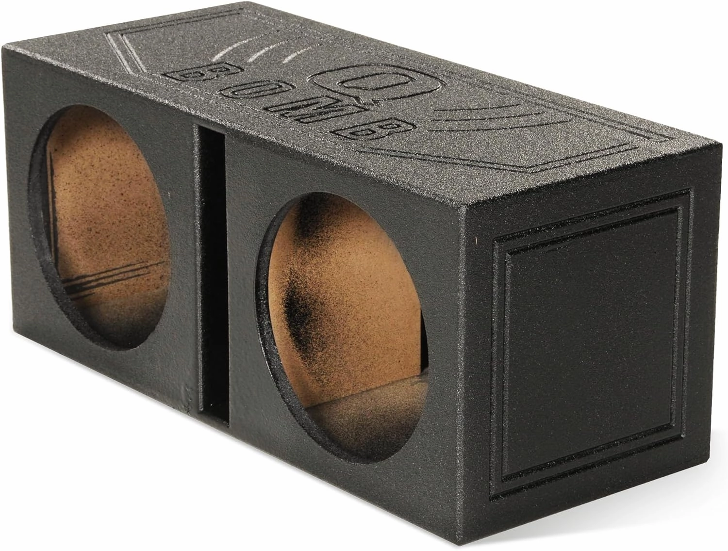 Q Power 12 Inch Dual Subwoofer Box, High-Performance Vented Speaker Enclosure, Black - Car Audio and Sound System Accessories - Portable Equipment for Subwoofers audiophile subwoofer,active subwoofer,low frequency speaker,