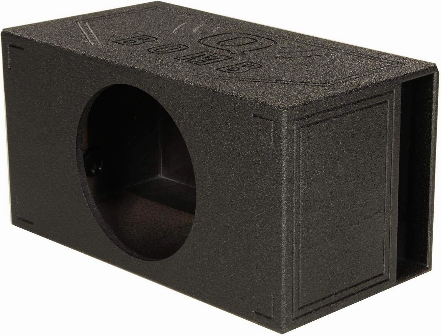 Q Power Q Bomb Series 15 Inch Ported Car Subwoofer Sub Box Enclosure with Single Vented Chamber Design and Black Bed Liner Spray Finish, Black audiophile subwoofer,active subwoofer,low frequency speaker,