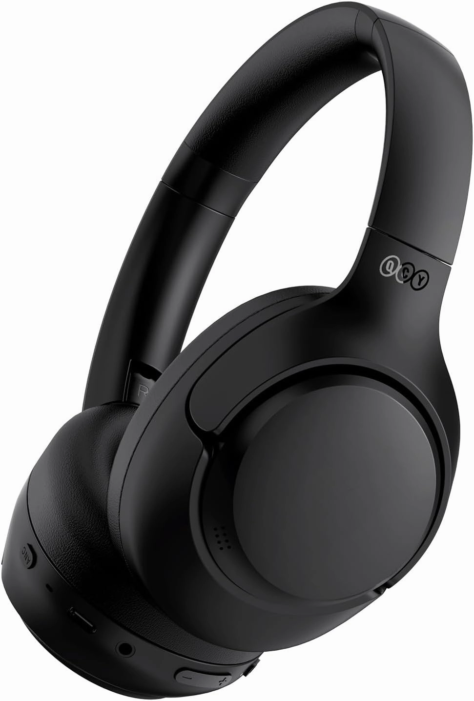 QCY H3 ANC Bluetooth Headphones Over Ear, Active Noise Cancelling Bluetooth 5.4 Headphones with Microphones, Hi-Res Audio Sound, Multipoint Connection, 60H Playback, Custom EQ via App(Black) audiophile headphones,high-end headphones,studio over-ear,