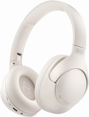 QCY H3 ANC Bluetooth Headphones Over Ear, Active Noise Cancelling Bluetooth 5.4 Headphones with Microphones, Hi-Res Audio Sound, Multipoint Connection, 60H Playback, Custom EQ via App(White) audiophile headphones,high-end headphones,studio over-ear,