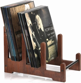 QILICHZ Records Holder,3-Tier Vinyl Record Storage,60Pcs Vinyl Record Display Stand,Wood Album Storage for Vinyls Records Album Book Magazine File vinyl storage,record holder,LP organizer,