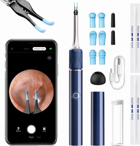 Qimic Ear Camera with Tweezers - Ear Cleaner with Camera,1080P HD Earwax Removal Tool with Light, IP67 Ear Cleaning Kit with 6 Ear Spoon, Ear Camera Otoscope for iPhone, Android record cleaning kit,vinyl cleaner,stylus brush set,