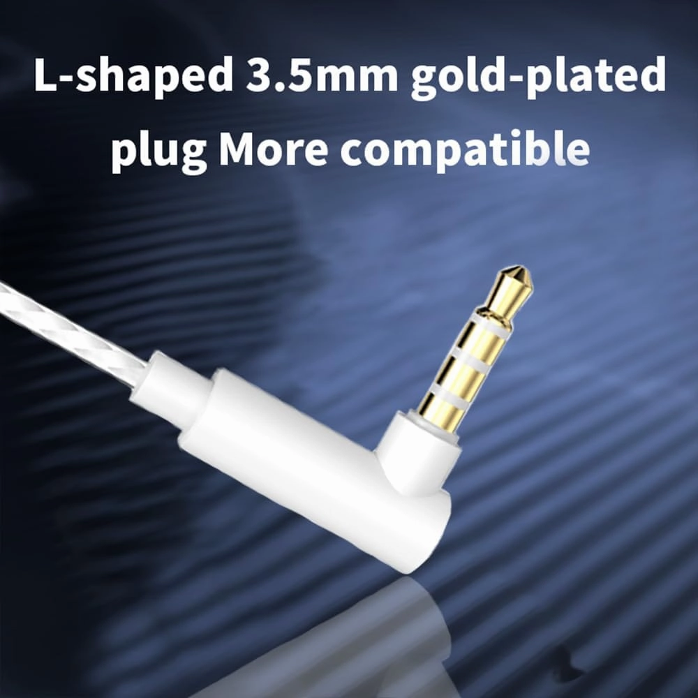 QKZ-Hi6T in Ear Monitor Headphones, Wired Earbuds Stereo Bass, HiFi IEM Earphone, Wired Gaming Earbuds, Without Detachable Cables (with mic, QKZ-Hi6T White)