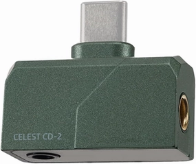 QOA Celest Mini Portable IEM DAC, in Ear Monitor Amplifier, USB C to 3.5/4.4mm Output, High Resolution 32bit/384kHz, HiFi Earbuds Amp for Phone/PC(Green) DAC,USB audio converter,digital to analog converter,