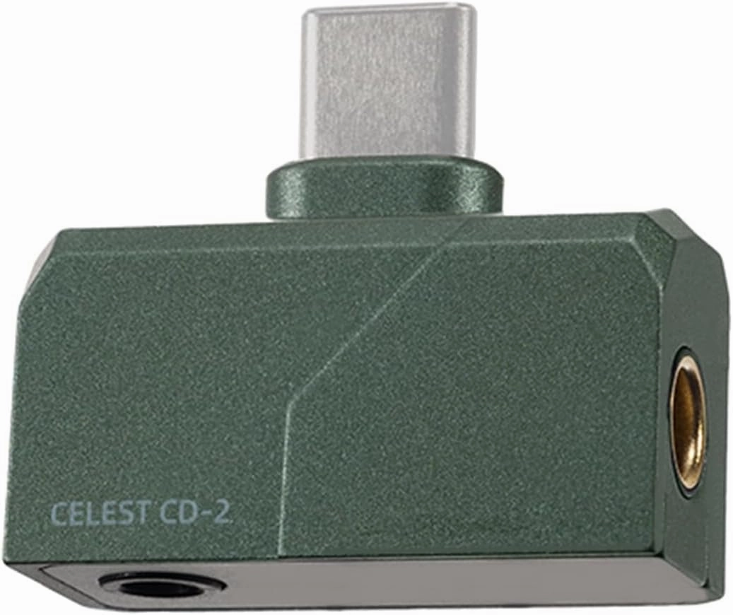 QOA Celest Mini Portable IEM DAC, in Ear Monitor Amplifier, USB C to 3.5/4.4mm Output, High Resolution 32bit/384kHz, HiFi Earbuds Amp for Phone/PC(Green) DAC,USB audio converter,digital to analog converter,