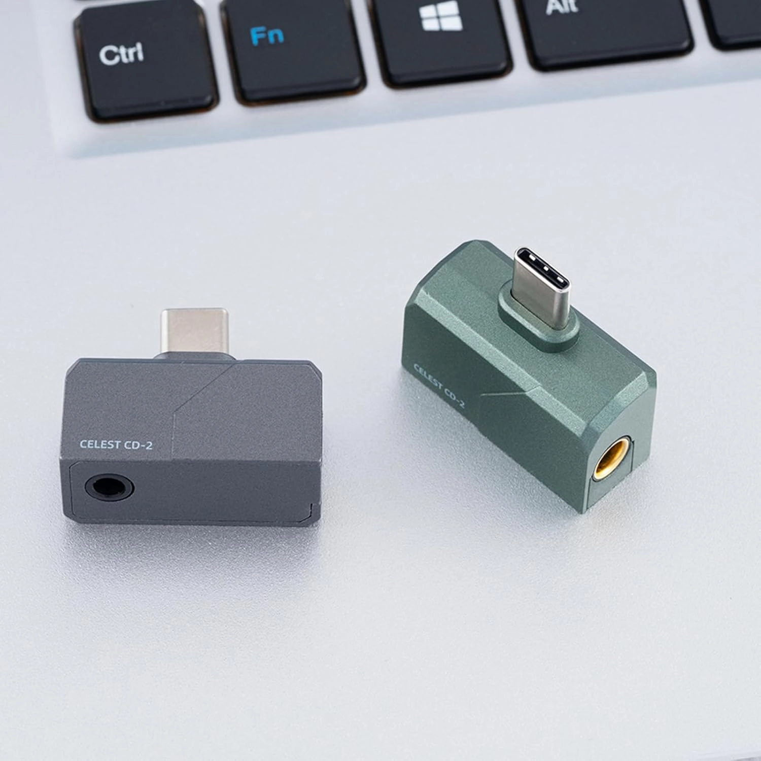 QOA Celest Mini Portable IEM DAC, in Ear Monitor Amplifier, USB C to 3.5/4.4mm Output, High Resolution 32bit/384kHz, HiFi Earbuds Amp for Phone/PC(Green)