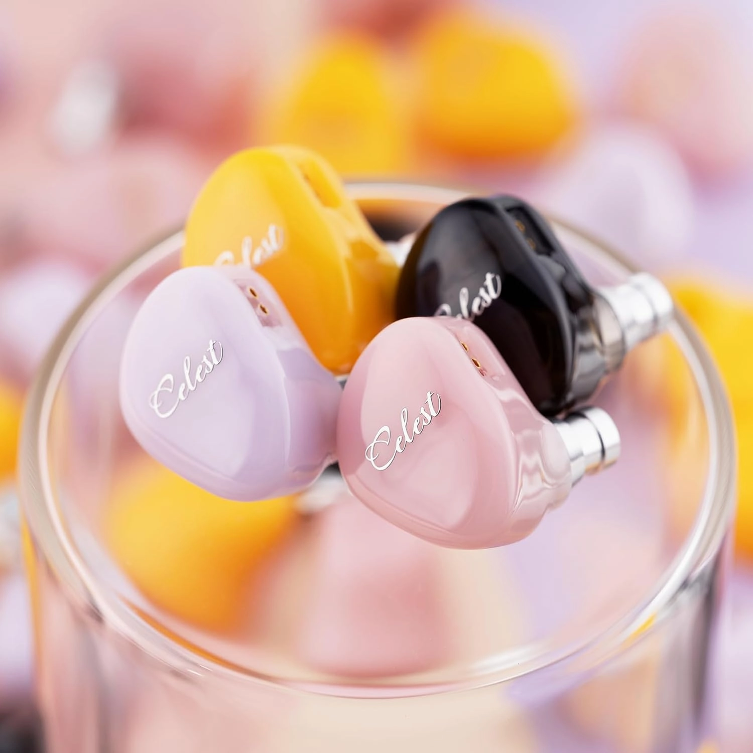 QOA Celest Rue in-Ear Monitors, Upgraded 6mm Mini Dynamic Driver IEM Earphones, HiFi Stereo Wired Earbuds Game Headphones with Detachable Cable for Musician Audiophile(Black with MIC)