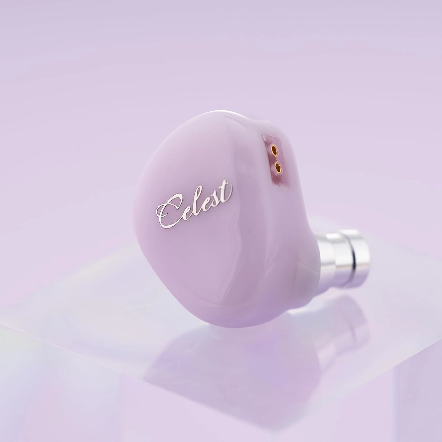 QOA Celest Rue in-Ear Monitors, Upgraded 6mm Mini Dynamic Driver IEM Earphones, HiFi Stereo Wired Earbuds Game Headphones with Detachable Cable for Musician Audiophile (Purple with MIC)