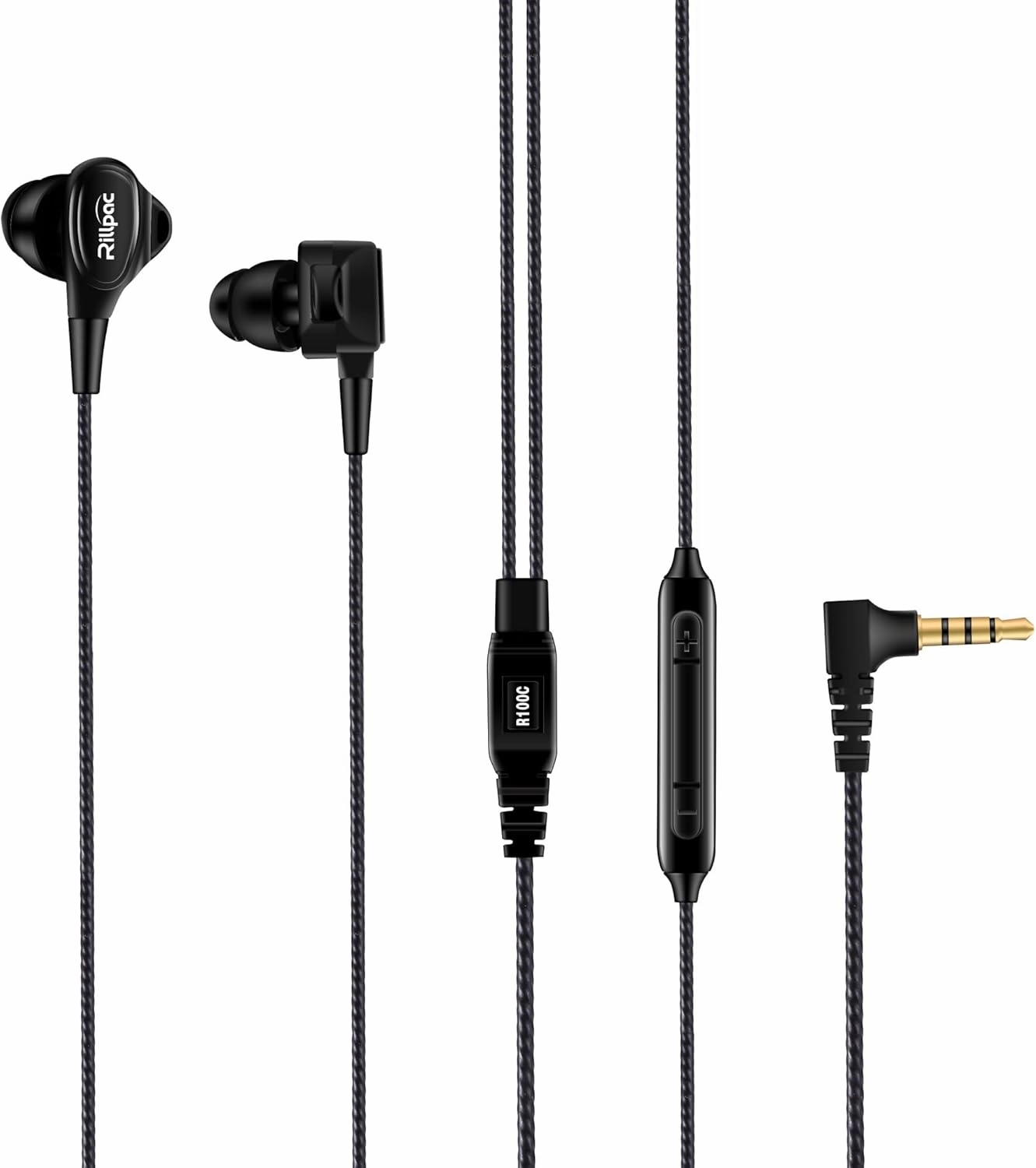 R100C Titanium Dynamic Driver Noise Isolating in-Ear Headphones Reference Series Earphones reference headphones,neutral sound headphones,monitor headphones,