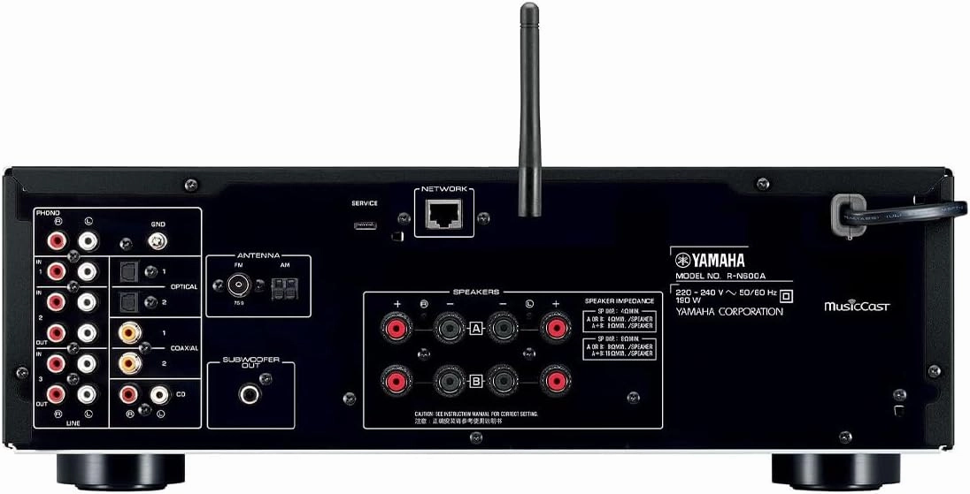 R-N600A Network Receiver with Streaming, Phono and Built-in DAC, Black