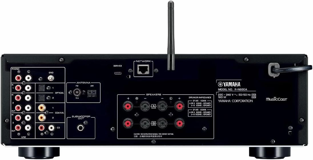 R-N600A Network Receiver with Streaming, Phono and Built-in DAC, Silver