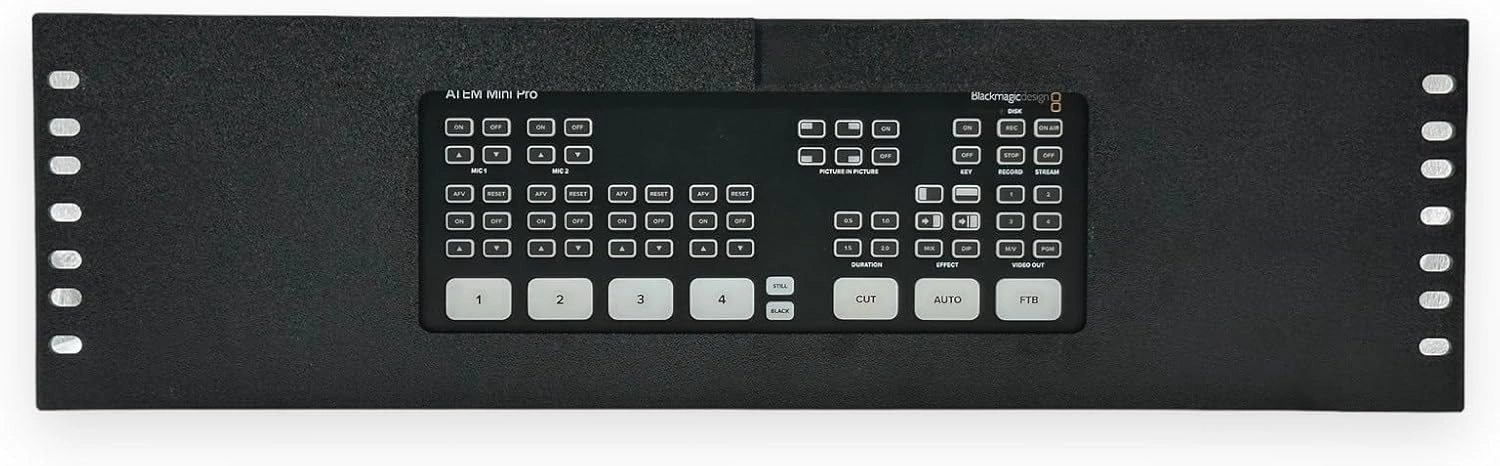 Rack Mount Kit for Blackmagic ATEM Mini & SDI 19 Durable Brackets for Studio Equipment, Cable Management, and Organized Rack Setup rackmount gear,audio rack equipment,studio rackmounts,
