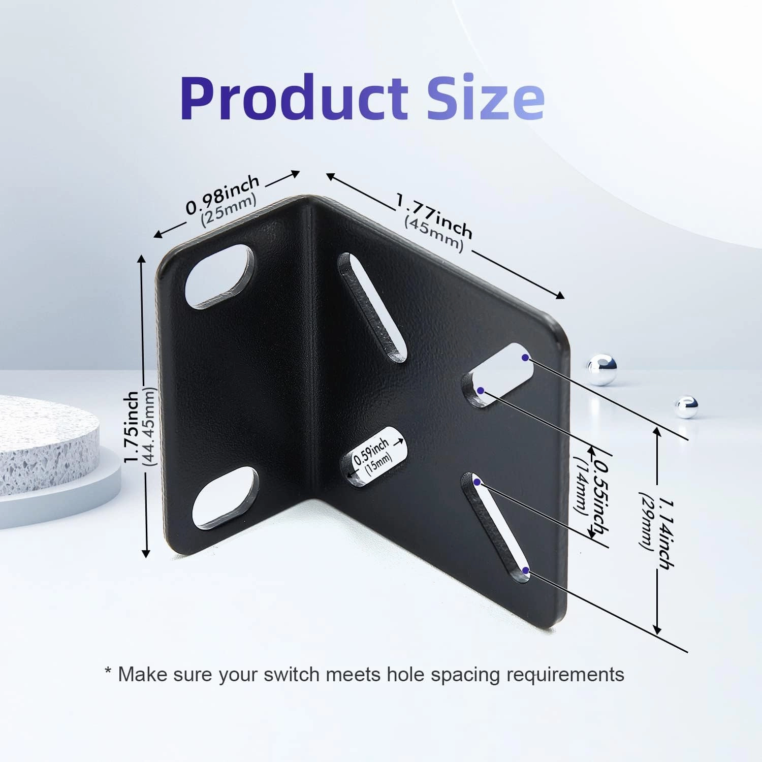 Rack Mount Kit Universal 1U Rack Ears with Adjustable Holes Distance, Compatible for Most Cisco, NETGEAR,Dell, D-Link, Linksys, TRENDnet and Buffalo Tech Switches