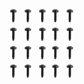 Rack Screws 10/32 Steel Standard Size 25 Pack with Nylon Washers Pilot Point Heads Use for Server Network Racks Mount Enclosures Rackworks Cabinets Audio and Rackmount (Classic Black) audio rack,hi-fi component stand,media shelf,