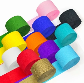 Rainbow Party Decorations, 12 Rolls Crepe Paper Streamers, 984ft 12 Rainbow Streamers for Birthday Baby Shower Engagement Wedding Office Back to School Supplies Party Decorations DIY Art Crafts network streamer,wireless audio player,Wi-Fi music streamer,