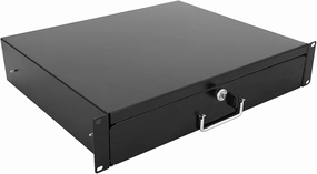 RAISING ELECTRONICS Drawer Server Cabinet Case 19 Inch Locking Rack Mount DJ Lockable Deep Drawer with Key (2U) equipment cabinet,AV gear cabinet,component enclosure,
