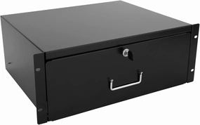RAISING ELECTRONICS Drawer Server Cabinet Case 19 Inch Locking Rack Mount DJ Lockable Deep Drawer with Key (4U) music server,hi-fi media server,digital audio storage,