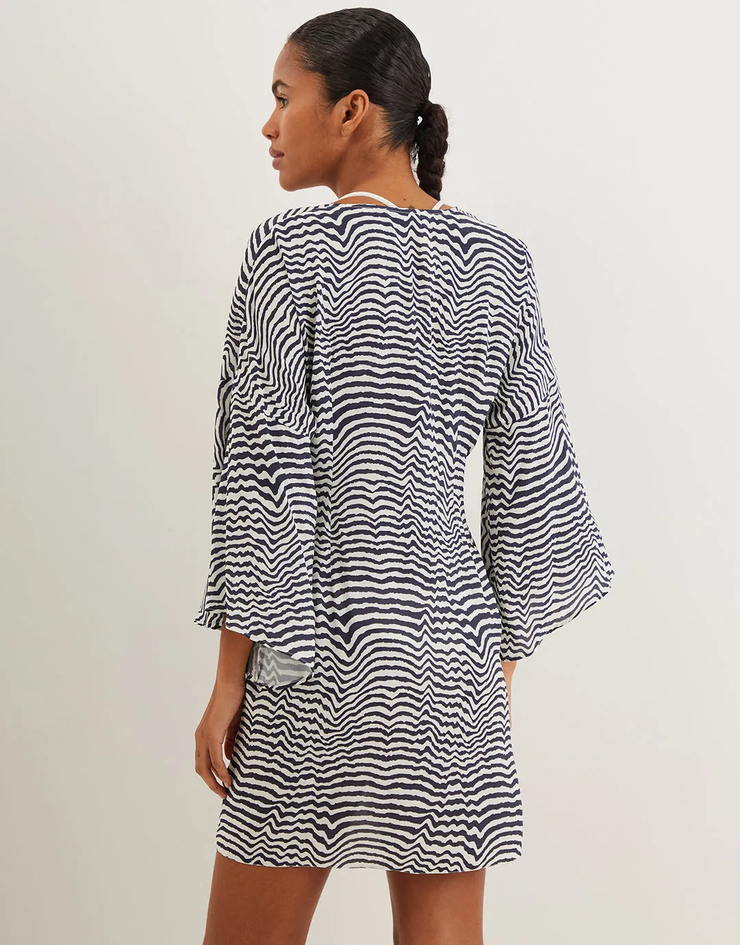 Ravine Perola Knot Short Cover Up - Stripe