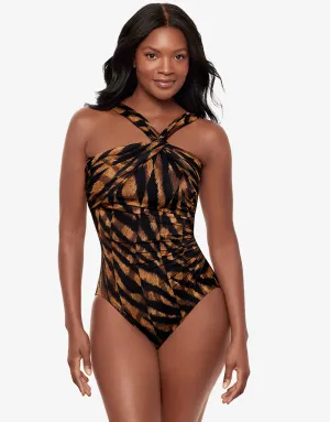 Raya De Safari Europa Swimsuit - Black Brown