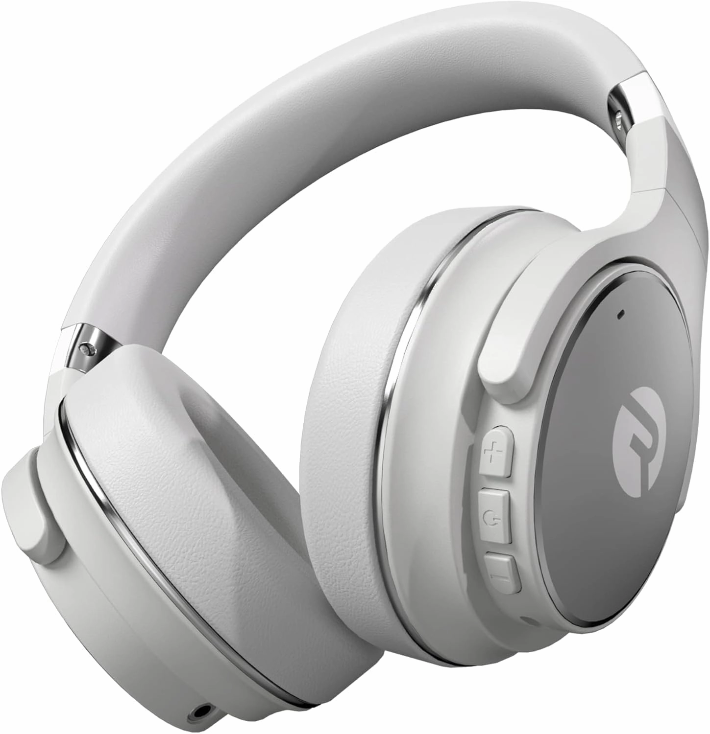 Raycon Everyday Wireless Bluetooth Over Ear Headphones, with Active Noise Cancelling, Awareness Mode and Built in Microphone, IPX 4 Water Resistance, 38 Hours of Battery Life (Frost White) over-ear headphones,closed back headphones,wireless studio cans,