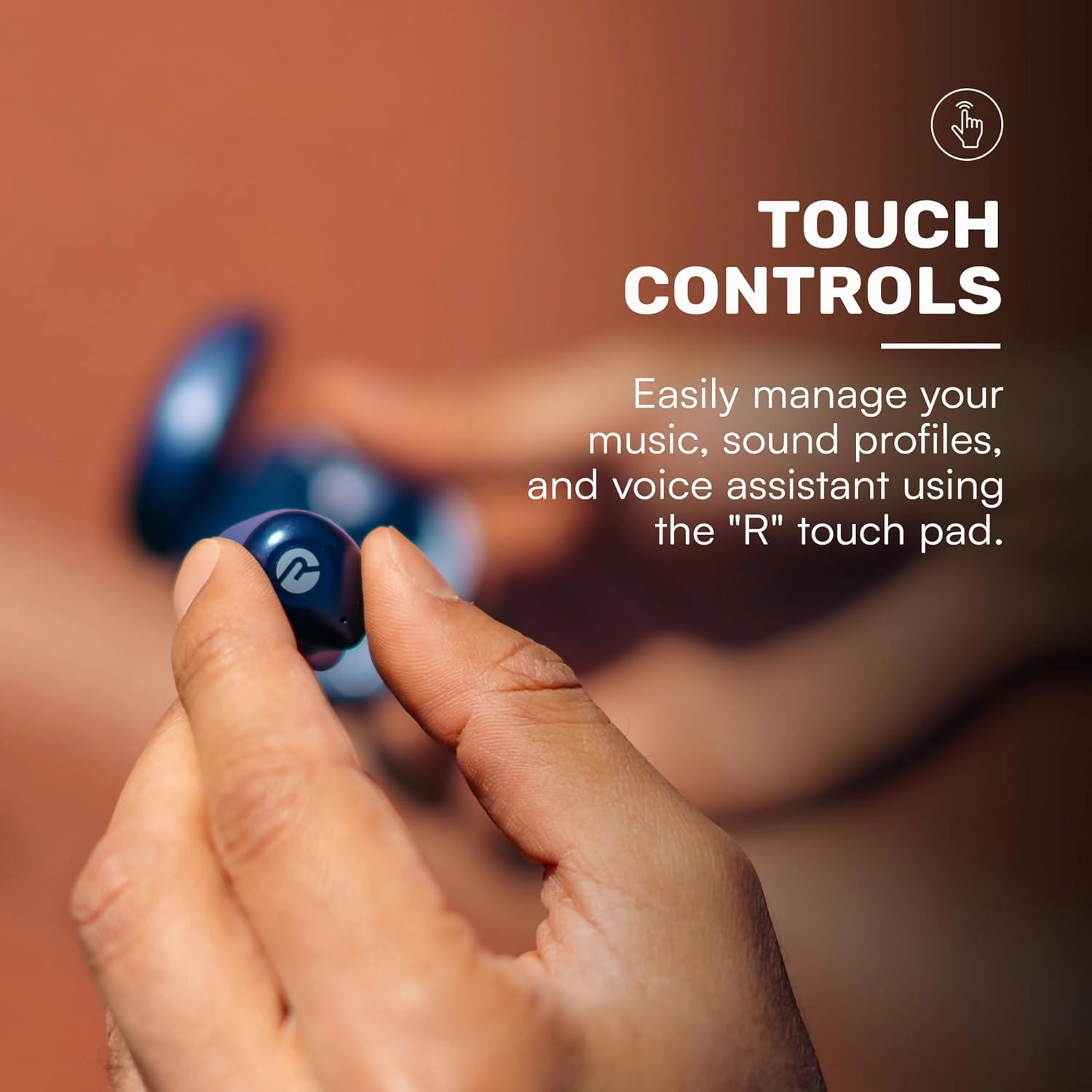 Raycon Fitness Bluetooth True Wireless Earbuds with Built in Mic 56 Hours of Battery, IPX7 Waterproof, Active Noise Cancellation, Awareness Mode, and Bluetooth 5.3 (Blue)