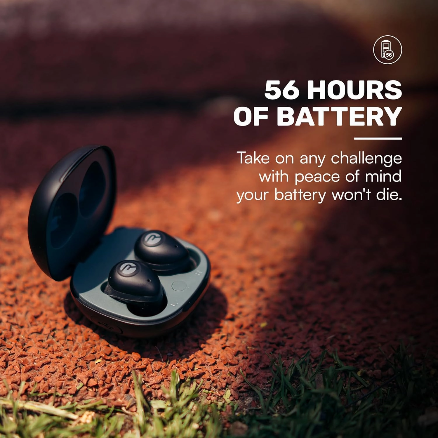 Raycon Fitness Bluetooth True Wireless Earbuds with Built in Mic 56 Hours of Battery, IPX7 Waterproof, Active Noise Cancellation, Awareness Mode, and Bluetooth 5.3 (Green)