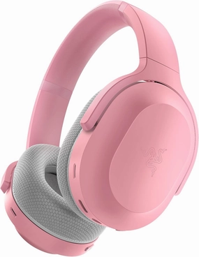 Razer Barracuda Wireless Gaming & Mobile Headset (PC, PlayStation, Switch, Android, iOS): 2.4GHz Wireless   Bluetooth - Integrated Noise-Cancelling Mic - 50mm Drivers - 40 Hr Battery - Quartz Pink noise cancelling headphones,ANC headphones,travel headp