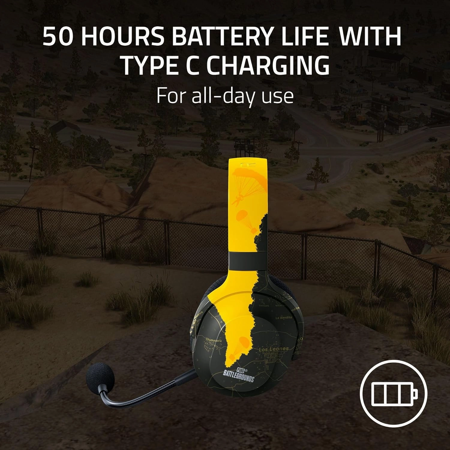 Razer Barracuda X Wireless Gaming & Mobile Headset (PC, PlayStation, Switch, Android, iOS): 2.4GHz Wireless   Bluetooth - Lightweight - 40mm Drivers - Detachable Mic - 50 Hr Battery - PUBG Edition