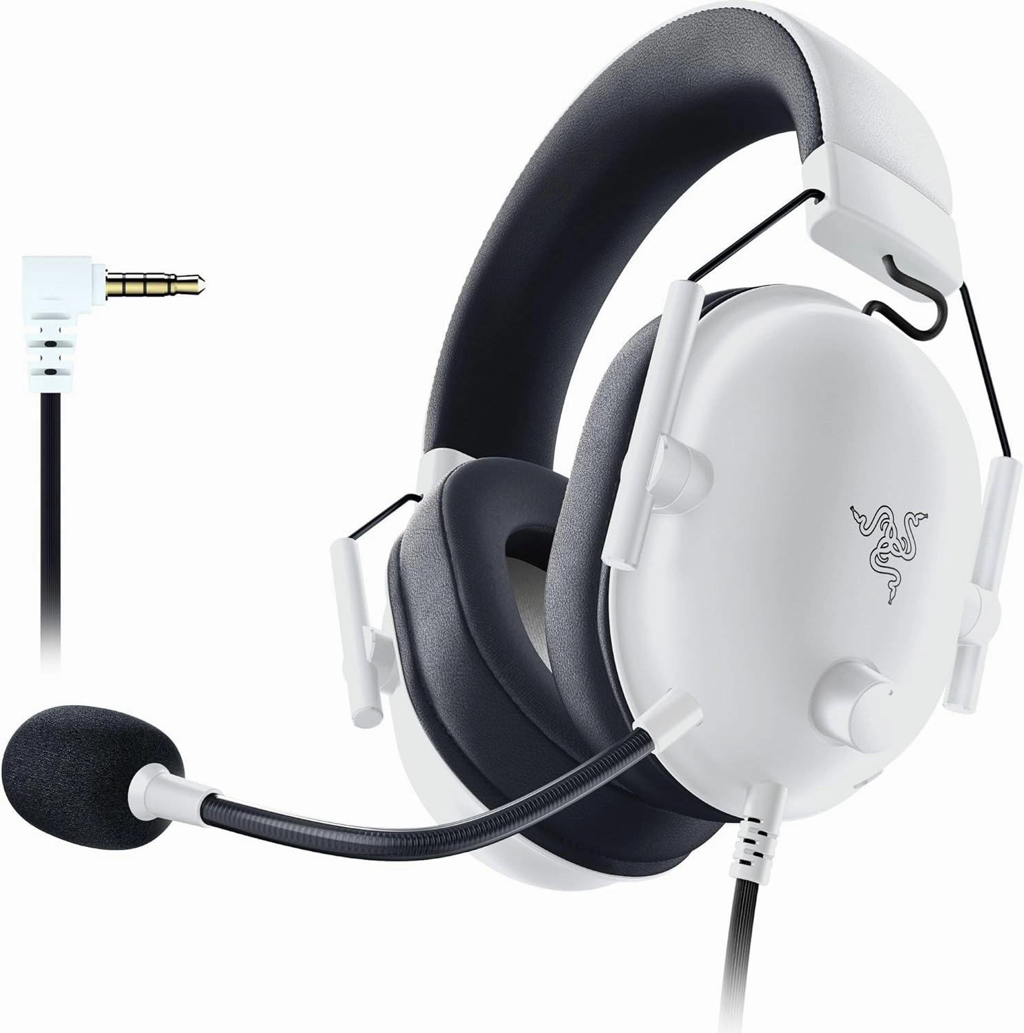 Razer BlackShark V2 X Gaming Headset: 7.1 Surround Sound - 50mm Drivers - Memory Foam Cushion - for PC, Mac, PS4, PS5, Switch - 3.5mm Audio Jack - White noise cancelling headphones,ANC headphones,travel headphones,