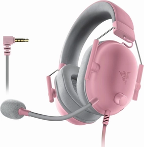 Razer BlackShark V2 X Gaming Headset: 7.1 Surround Sound - 50mm Drivers - Memory Foam Cushions - for PC, PS4, PS5, Switch - 3.5mm Audio Jack - Quartz Pink noise cancelling headphones,ANC headphones,travel headphones,