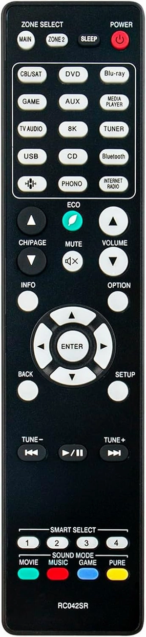 RC042SR Replace Remote Control Compatible with Marantz A/V Home Theater Receiver SR6015 NR1711 SR5015 SR5015 DAB SR5015OM 8K Ultra HD AV Receiver home cinema system,5.1 home theater,surround sound package,