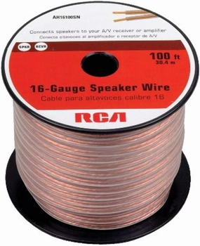 RCA AH16100SR 100 Ft. 16-Gauge Speaker Wire speaker cable,audio wire,hi-fi speaker cord,