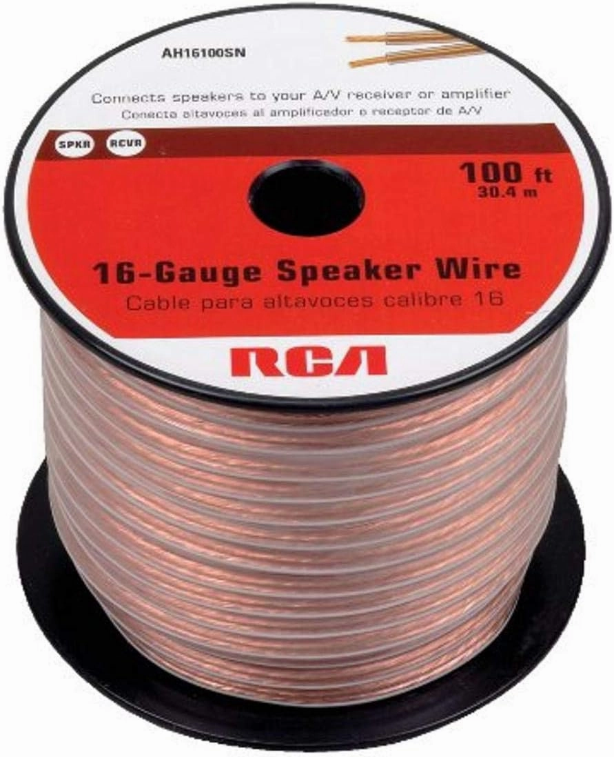 RCA AH16100SR 100 Ft. 16-Gauge Speaker Wire speaker cable,audio wire,hi-fi speaker cord,