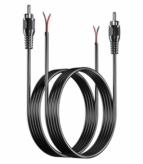 RCA to Speaker Wire Adapter, Speaker Bare Wire Cables to RCA Plugs Adapter Repair Cord for Amplifier Audio Video AV Receivers (2 Pack 20AWG 6.6 ft) speaker cable,audio wire,hi-fi speaker cord,