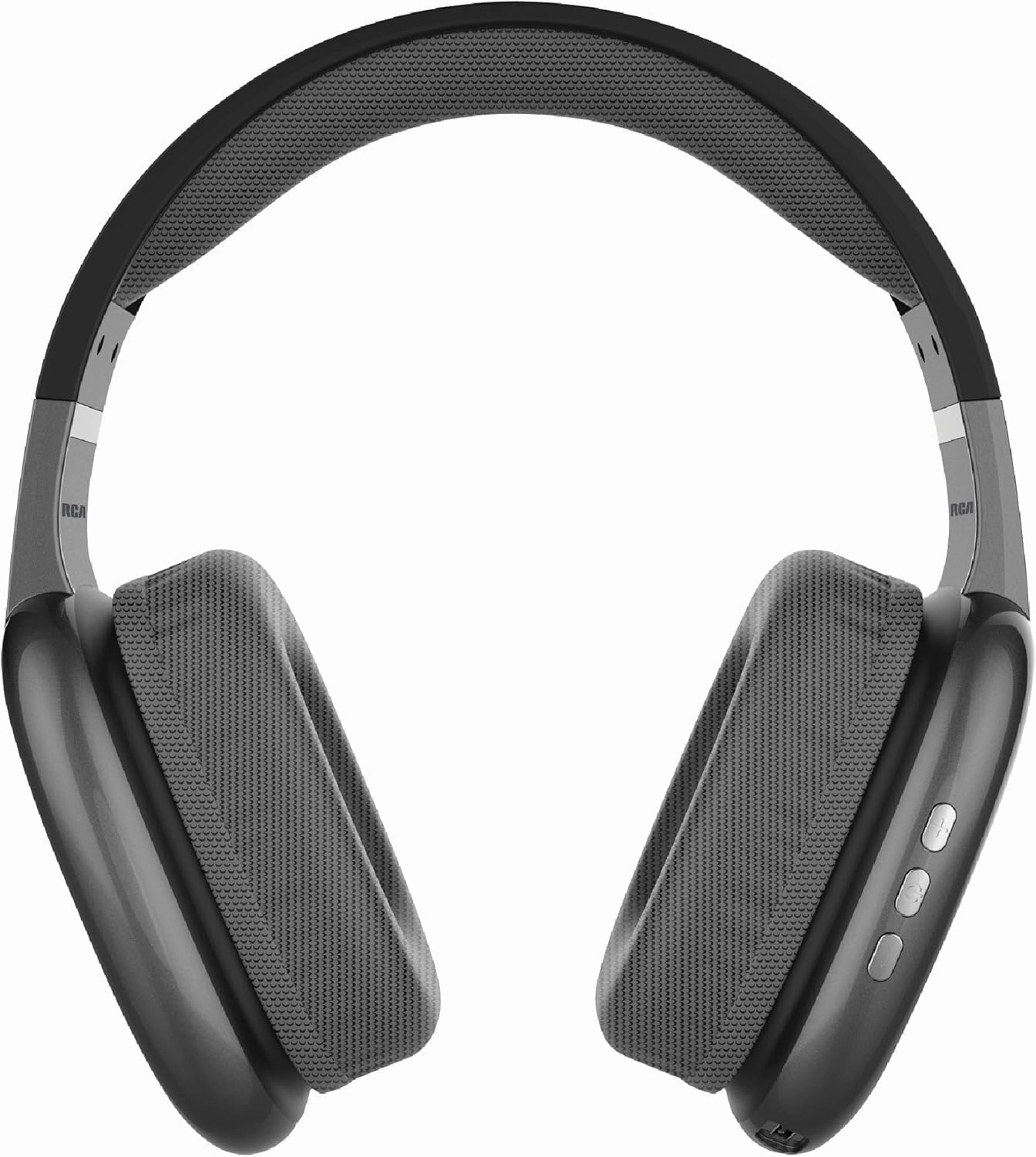 RCA Wave-56 Wireless Headphones, 20 Hour Battery Life, Hi-Res Audio, Enhanced Bass, Transparency Mode, Noise Cancelling Headphones, Lightweight Comfort, Travel Friendly Design, Black