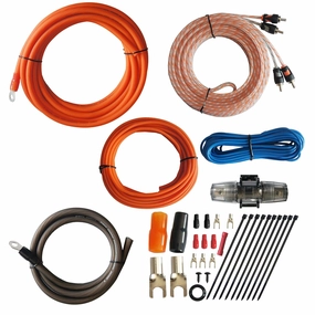 RD True 4 Gauge Car Audio Cable Amp Wiring Kit - 2 Channel Rock Direct CCA Power Cable Amplifier Install Wiring Kit speaker cable,audio wire,hi-fi speaker cord,