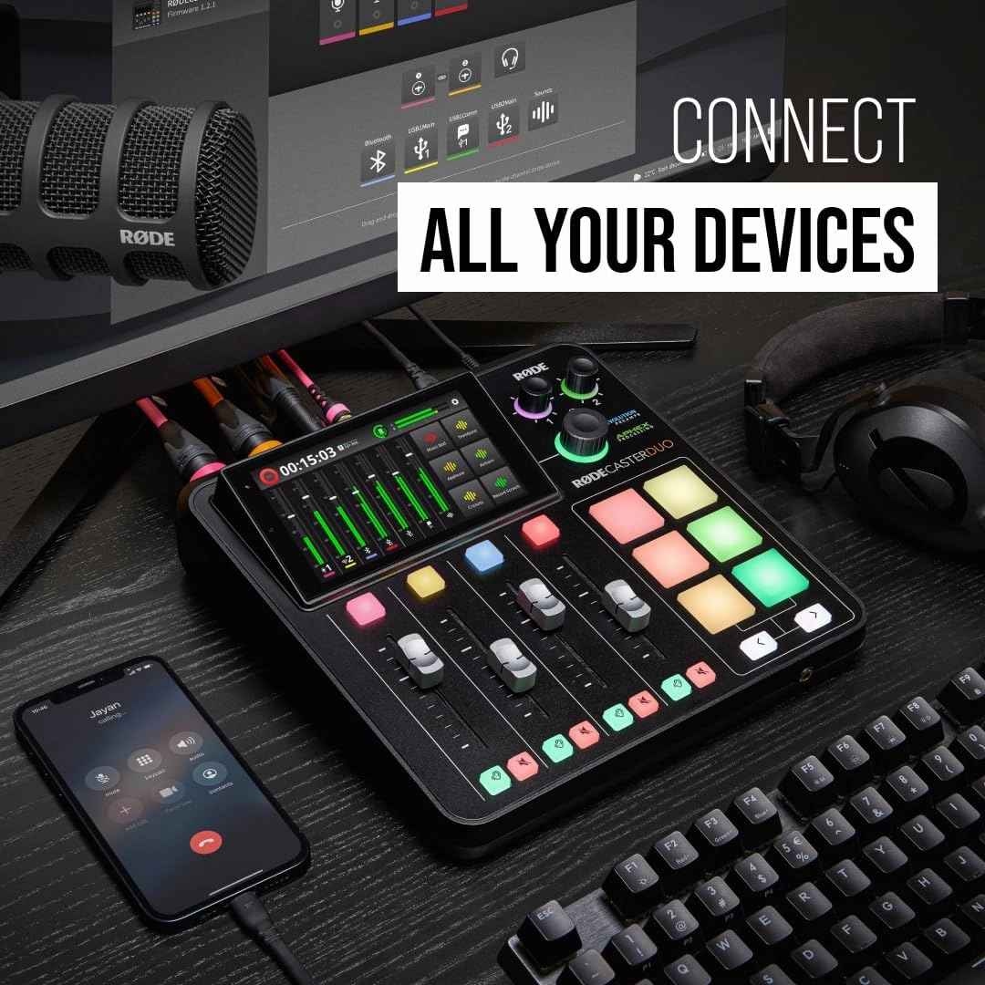 RDE RDECaster Duo All-in-One Production Solution for Podcasting, Streaming, Music Production and Content Creation