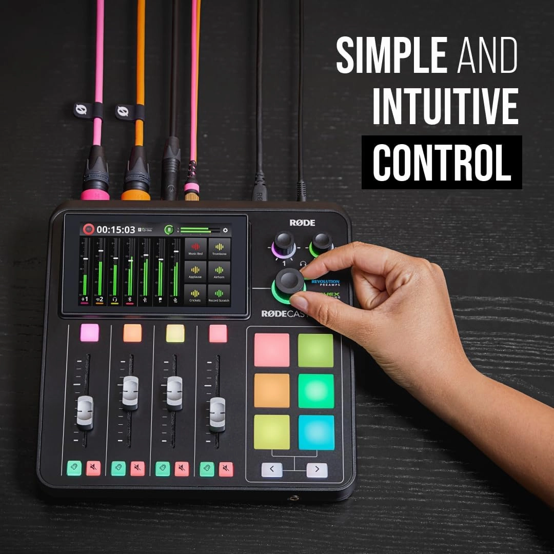 RDE RDECaster Duo All-in-One Production Solution for Podcasting, Streaming, Music Production and Content Creation