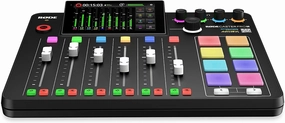 RDE RDECaster Pro II All-in-One Production Solution for Podcasting, Streaming, Music Production and Content Creation,Black audio interface,USB interface,music recording input,