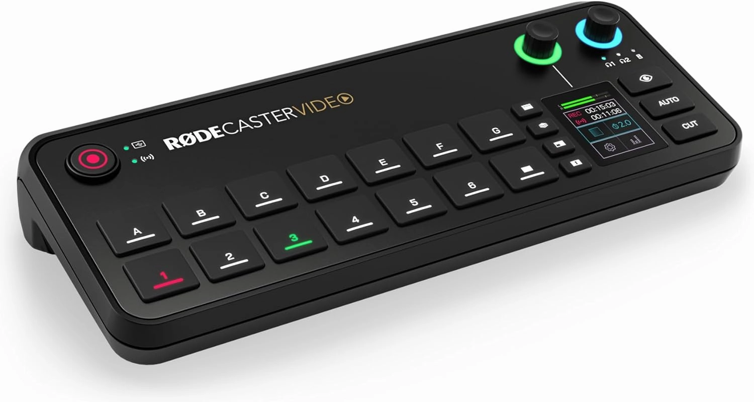 RDE RDECaster Video  Professional Video Switcher and Audio Interface  Multi-Camera, 6 x Video Inputs (HDMI and USB), 1080p60, Multi-Source Scenes studio monitors,nearfield speakers,mixing reference monitors,