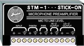 RDL STM-1 Stick-On Series Microphone Preamplifier - Power Supply Not Included phono preamp,turntable amplifier,record player preamp,